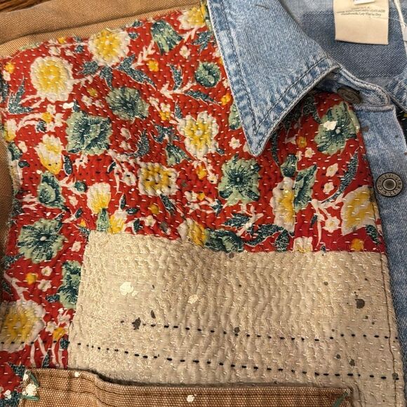 Free People Tricia Fix Carhartt Mixed Jacket - Picture 4 of 9